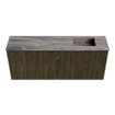 Mondiaz JOYA-DLUX 100cm meuble de salle de bains - couleur Shadow - Vasque FAYE position Droite Sans trou de robinet couleur Sombra. SW1425212