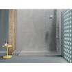 Zenon Essenza West Receveur de douche - 100x100cm - anti-dérapant - anti-bactérienne - marbre minéral - carré - Ego pearl (gris) SW1182553