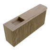 Mondiaz JOYA-DLUX Meuble de salle de bains 101.6cm - arrondi droit couleur Dusk - Vasque FAYE position Gauche 1 trou de robinet couleur Saba SW1426095