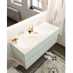 Mondiaz VICA ensemble de meuble de salle de bain - 120cm - meuble sous-vasque gris - 2 tiroirs - lavabo moon double - 2 trous de robinet - version XL 60cm de haut SW1090826