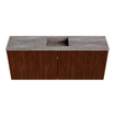 Mondiaz JOYA-DLUX 100cm meuble de salle de bains - couleur Ruby - Vasque FAYE position Milieu Sans trou de robinet couleur Oza. SW1425525