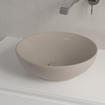 Villeroy & Boch Loop & friends opzetwastafel 38cm rond met overloop CeramicPlus almond SW644076