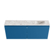 MONDIAZ TURE-DLUX meuble de toilettes 120 cm Jeans. EDEN lavabo Glace position droite. Avec 1 trou de robinet. SW1103323