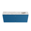 MONDIAZ TURE-DLUX Meuble toilette - 120cm - Jeans - EDEN - vasque Glace - position droite - 1 trou de robinet SW1103323