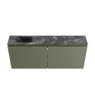 MONDIAZ TURE-DLUX meuble WC 120 cm Army. Lavabo EDEN Lava position gauche. Sans trou de robinet. SW1103763