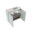 MONDIAZ TURE-DLUX 60cm toiletmeubel Greey. EDEN wastafel Glace positie rechts. Met 1 kraangat. SW1103337