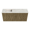 Mondiaz JOYA-DLUX 90cm meuble de salle de bains - couleur Dusk - Vasque FAYE position Gauche Sans trou de robinet couleur Ostra. SW1423398