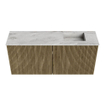 Mondiaz JOYA-DLUX 90cm meuble de salle de bains - couleur Dusk - Vasque FAYE position Droite Sans trou de robinet couleur Glace SW1423146