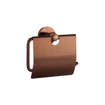 Fortifura Calvi Toiletset - toiletborstelhouder - gesloten - handdoekhaak - toiletrolhouder - met klep - geborsteld koper SW1381787
