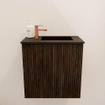 Mondiaz JOYA 40cm meuble de toilette - couleur Walnut - Vasque FAYE position Droite 1 trou de robinet couleur Urban. SW1421303