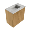 Mondiaz JOYA-DLUX Meuble de toilette 40cm - couleur Oak - Lavabo FAYE position Milieu Sans trou de robinet couleur Glace SW1421951