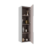 FugaFlow Eccelente Arredo Armoire colonne - 120x34.5x34.5cm - 1 porte - MDF - Greige SW1123239