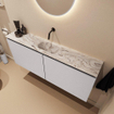 MONDIAZ TURE-DLUX Meuble toilette - 120cm - Cale - EDEN - vasque Glace - position centrale - sans trou de robinet SW1103185