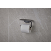 Hansgrohe Addstoris closetrolhouder met planchet mat zwart OUTLETSTORE STORE43575
