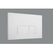 QeramiQ Push Plaque de déclenchement - pour réservoir encastré Geberit UP320 - double chasse - boutons rectangulaires - matière synthétique blanc brillant SW706187