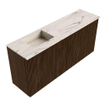 Mondiaz JOYA-DLUX 90cm meuble de salle de bains - couleur Walnut - Vasque FAYE position Gauche Sans trou de robinet couleur Nata. SW1424498