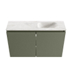 MONDIAZ TURE-DLUX Meuble toilette - 80cm - Army - EDEN - vasque Ostra - position droite - 1 trou de robinet SW1105216