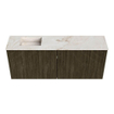 Mondiaz JOYA-DLUX 100cm meuble de salle de bains - couleur Shadow - Vasque FAYE position Gauche Sans trou de robinet couleur Frappe. SW1422707