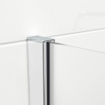 Saniclass Bellini Paroi de douche italienne 140x200cm verre de sécurité avec bande satiné anticalcaire Chrome SW357998