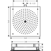 Hansgrohe Raindance air afdekset hoofddouche 26x26 cm. plafondaansl. chr. GA96136