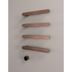 Hotbath &MORE Radiateur sèche-serviettes - 50x76cm - carré - 4 barres - horizontal - avec interrupteur - cuivre brossé PVD SW1245797