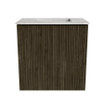 Mondiaz JOYA-DLUX 40cm meuble de toilette - couleur Shadow - Lavabo FAYE position Milieu Sans trou de robinet couleur Glace. SW1426212