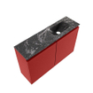 MONDIAZ TURE-DLUX Meuble toilette - 80cm - Fire - EDEN - vasque Lava - position droite - sans trou de robinet SW1103798