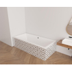 Zeza Square Baignoire - 190x90x49cm - acrylique - Blanc brillant SW1015081
