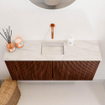Mondiaz JOYA-DLUX 90cm meuble de toilette - couleur Ruby - Vasque FAYE position Milieu Sans trou de robinet couleur Ostra. SW1423777