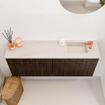 Mondiaz JOYA-DLUX Meuble de salle de bains 100cm - couleur Walnut - Vasque FAYE position Droite 1 trou de robinet couleur Meli. SW1424432