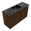 Mondiaz JOYA-DLUX Meuble de salle de bains 70cm - couleur Walnut - Vasque FAYE position Milieu Sans trou de robinet couleur Lava SW1422497