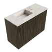 Mondiaz JOYA-DLUX 60cm meuble de salle de bains - couleur Shadow - Vasque FAYE position Gauche 1 trou de robinet couleur Frappe. SW1422664
