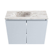 MONDIAZ TURE-DLUX Meuble toilette - 60cm - Clay - EDEN - vasque Glace - position gauche - 1 trou de robinet SW1103224