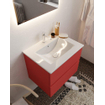 Mondiaz VICA ensemble de meuble de salle de bain - 60cm - meuble sous-vasque fire - 2 tiroirs - lavabo denia milieu - 1 trou de robinet - miroir LED - version XL 60cm de haut SW1097971