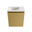MONDIAZ TURE-DLUX Meuble WC 40 cm Oro. EDEN lavabo Ostra position gauche. Sans trou de robinet. SW1104960