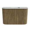 Mondiaz JOYA-DLUX 63.2cm toiletmeubel - ronding links en rechts kleur Dusk - Wastafel FAYE positie Midden Zonder kraangat kleur Opalo. SW1423359