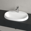 Villeroy & boch architectura lavabo à encastrer 60x45x17cm ovale 1 trou pour robinet sans trou de trop-plein céramique blanche alpin brillante SW762329