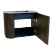 Mondiaz JOYA-DLUX 51.6cm toiletmeubel - ronding links kleur Shadow - Wastafel FAYE positie Rechts Zonder kraangat kleur Sombra. SW1425215