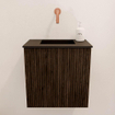 Mondiaz JOYA 40cm toiletmeubel - kleur Walnut - Wastafel FAYE positie Midden Zonder kraangat kleur Urban. SW1421331