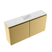 MONDIAZ TURE-DLUX Meuble toilette - 100cm - Oro - EDEN - vasque Opalo - position centrale - 1 trou de robinet SW1104432