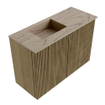 Mondiaz JOYA-DLUX 60cm toiletmeubel - kleur Dusk - Wastafel FAYE positie Links Zonder kraangat kleur Arena. SW1425727