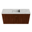 Mondiaz JOYA-DLUX Meuble de salle de bains 80cm - couleur Ruby - Vasque FAYE position Milieu 1 trou de robinet couleur Opalo. SW1423693