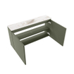 MONDIAZ TURE-DLUX Meuble toilette - 100cm - Army - EDEN - vasque Frappe - position centrale - sans trou de robinet SW1102674