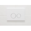 QeramiQ Push Bedieningsplaat - voor Geberit UP320 inbouwreservoir - dualflush - ronde knoppen - kunststof wit glans SW706186