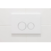 QeramiQ Push Plaque de commande - pour réservoir encastré Geberit UP320 - double chasse - boutons ronds - matière synthétique blanc brillant SW706186
