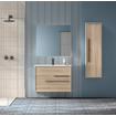 Saniclass Prime Essential Wastafelonderkast - 80x55x46cm - 2 lades - Standaard greep - MDF - beech (hout) SW892663