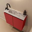 MONDIAZ TURE-DLUX Meuble de toilettes 60 cm Fire. EDEN vasque Glace position gauche. Avec 1 trou de robinet. SW1103285