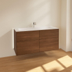 Villeroy & Boch Finion meuble sous-lavabo - 119.6x59.1cm - 4 tiroirs Walnut SW479527