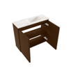 MONDIAZ TURE-DLUX Meuble toilette - 60cm - Rust - EDEN - vasque Frappe - position droite - 1 trou de robinet SW1102973