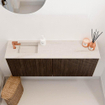 Mondiaz JOYA-DLUX 100cm toiletmeubel - kleur Walnut - Wastafel FAYE positie Links 1 kraangat kleur Meli. SW1424419